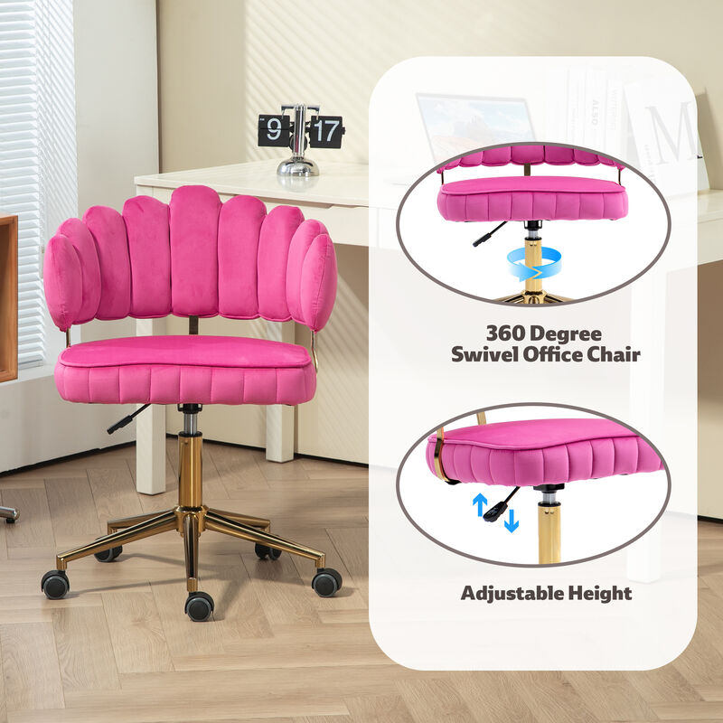Merax Velvet Home Office Desk Computer Chair