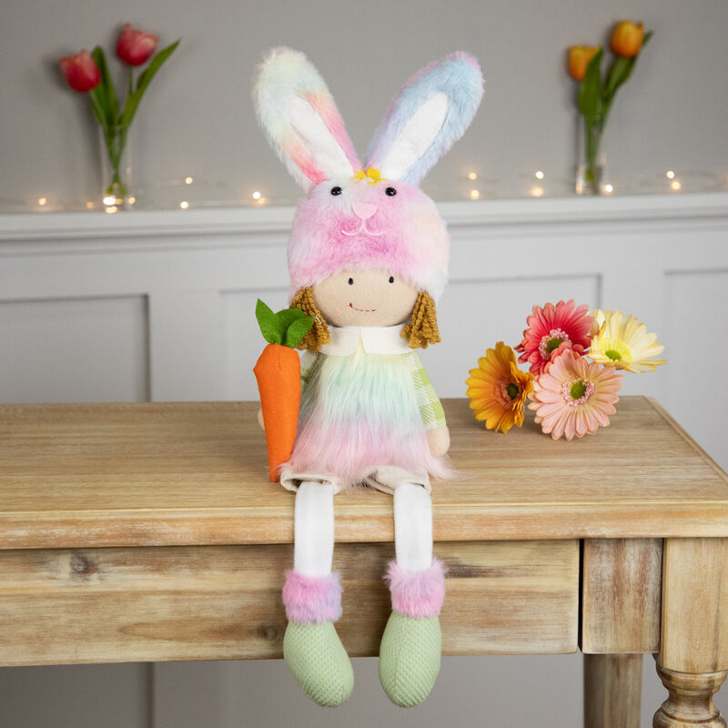 Girl Easter Figurine with Dangling Legs - 23" - Multi-Color