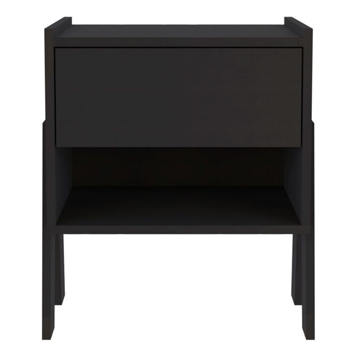 Nightstand Ferku, Bedroom, Black