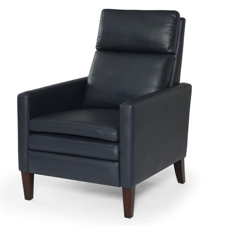 Comfort Pointe Vicente Midnight Blue Faux Leather Push Back Recliner