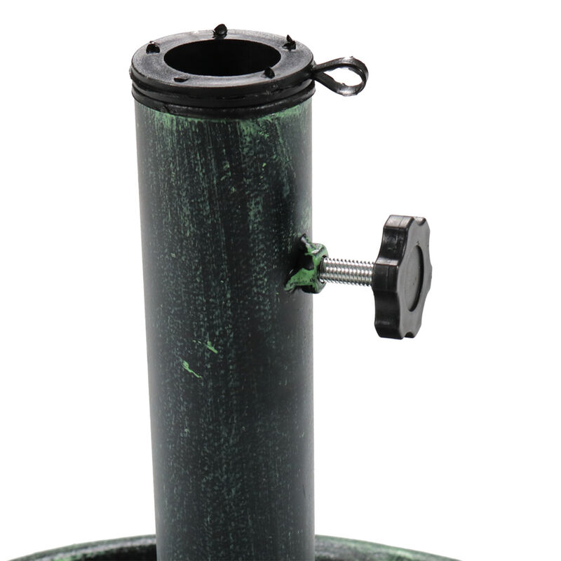Sunnydaze 17 in Lattice Cast Iron Round Patio Umbrella Base - Black