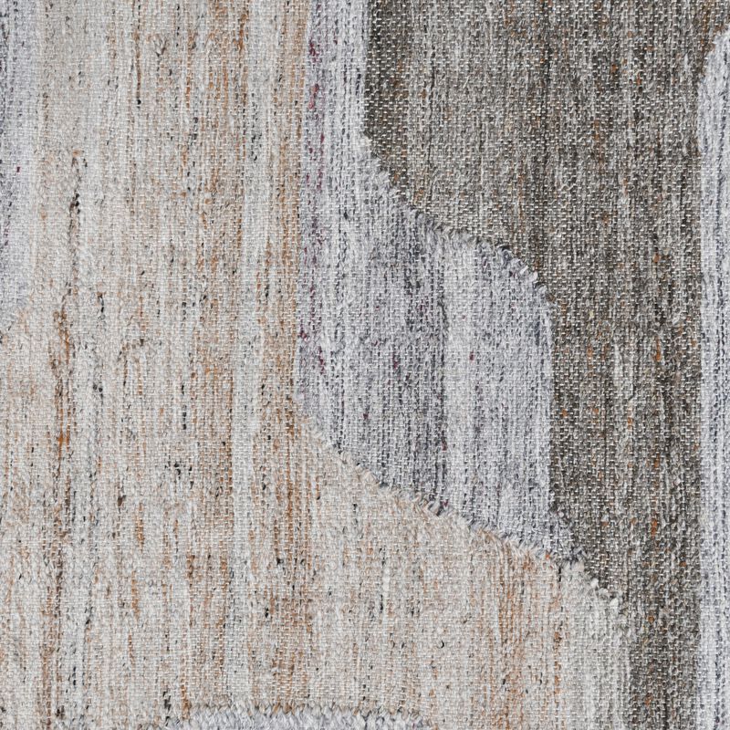 Yuz 2 x 3 Indoor Outdoor Small Area Rug with Beige Gray Abstract Tones - Benzara