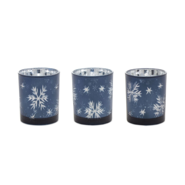 Set of 3 Elegant Votive Holders for Home Décor and Ambient Lighting