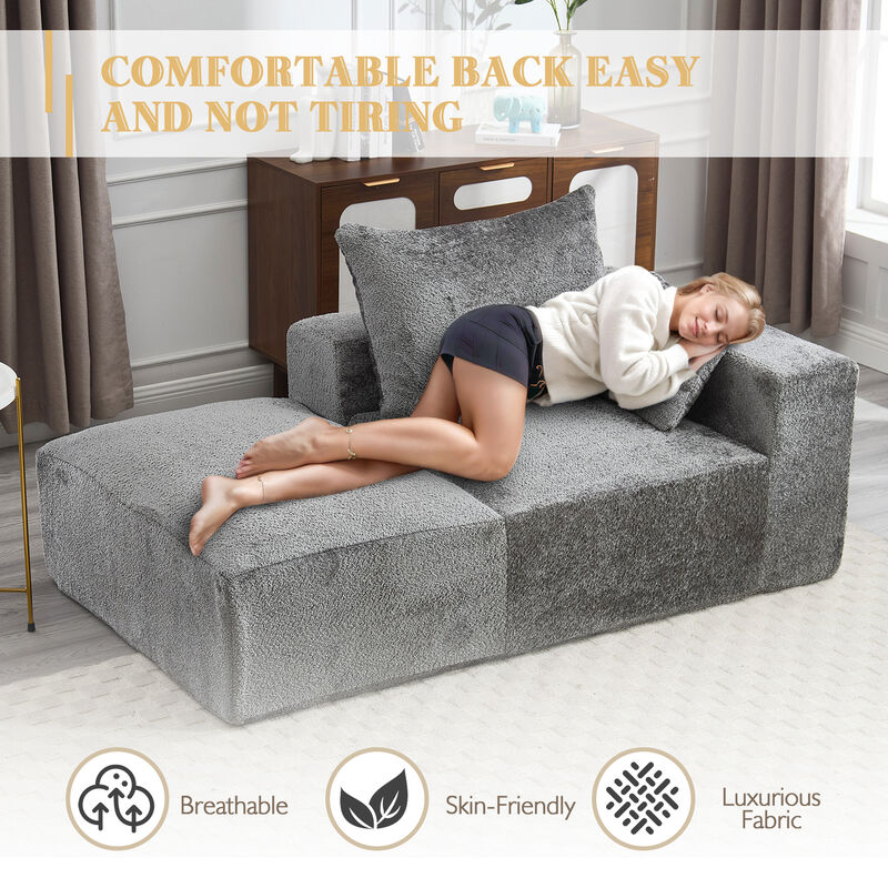 Merax Chenille 2-seat Lounging Sofa  Chair