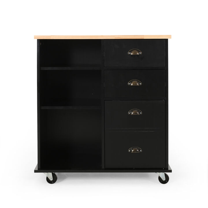 Merax Kitchen Island with 2 Drawers and 1 Door