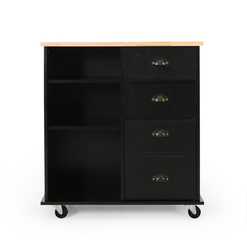 Merax Kitchen Island with 2 Drawers and 1 Door