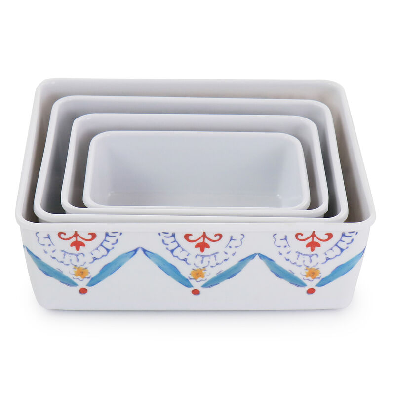 Gibson Home 8 Piece Anaya Rectangular Nesting Food Storage Set