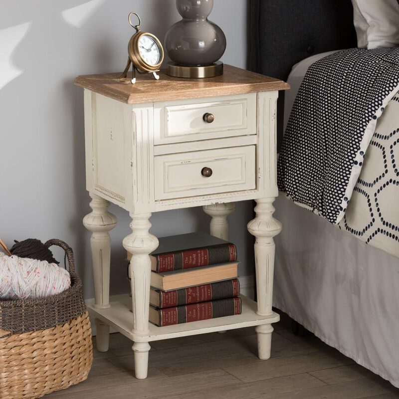 Baxton Studio 1-Shelf Nightstand