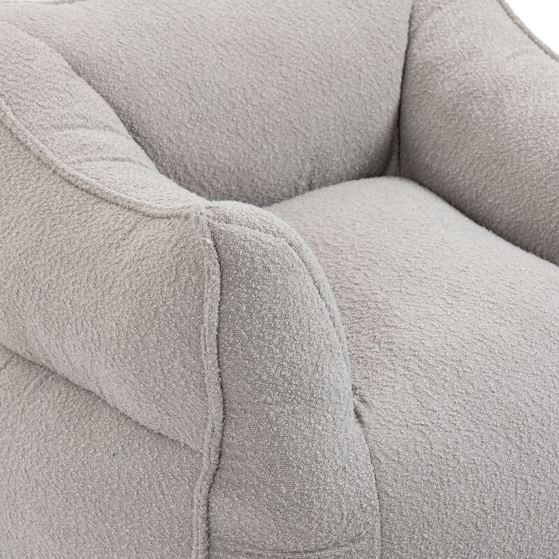 Mondawe Beanbag Chair Lazy Sofa with Footstool Comfort Lounger High Back Bean Bag Couch