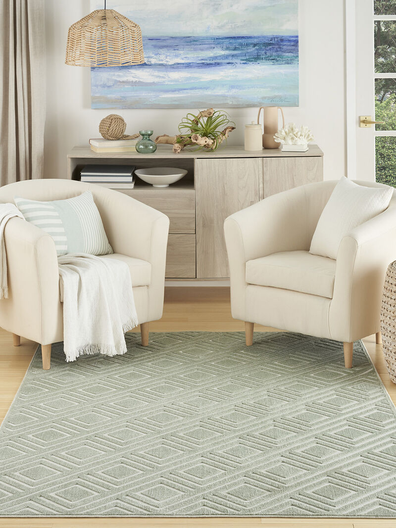 Care Free CAF03 Green 3'11" x 5'11" Rug