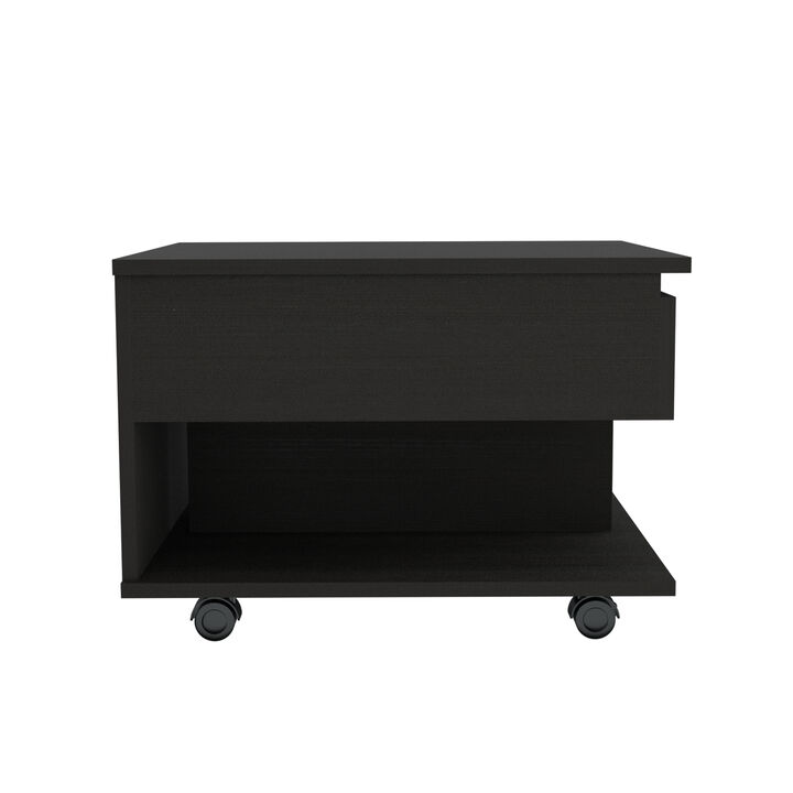 Peterson 1-Drawer 1-Shelf Lift Top Coffee Table Wengue
