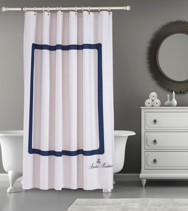 Brooks Brothers Contrast Frame Shower Curtain