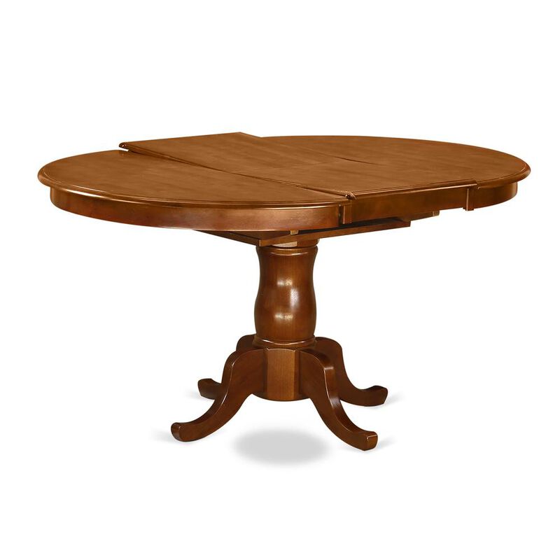 East West Furniture POAV5-SBR-C 5 Pc Dining room set for 4- Kitchen dinette Table and 4 Dining Chairs