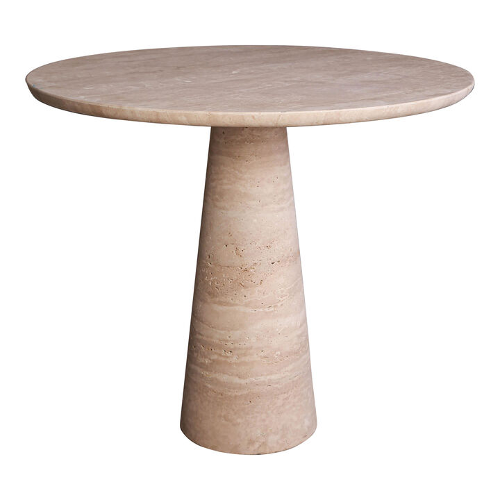 Travertine Round Dining Table 43.3"