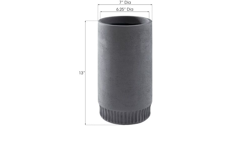 Harvest Small Planter in Dark Gray