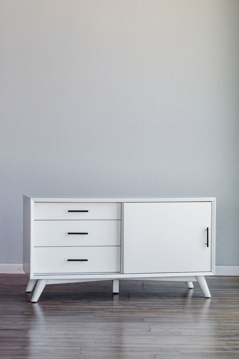 Flynn Small TV Console, White