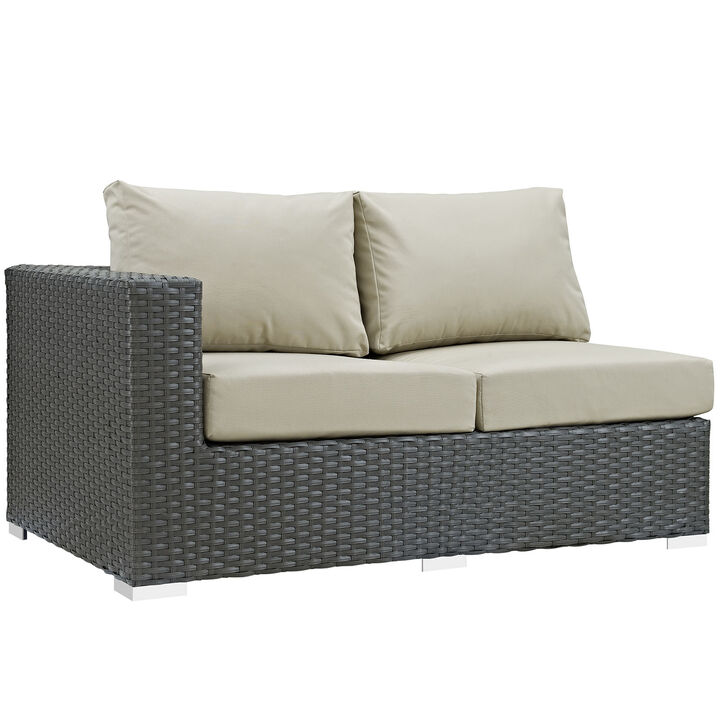 Modway - Sojourn Outdoor Patio Sunbrella® Left Arm Loveseat