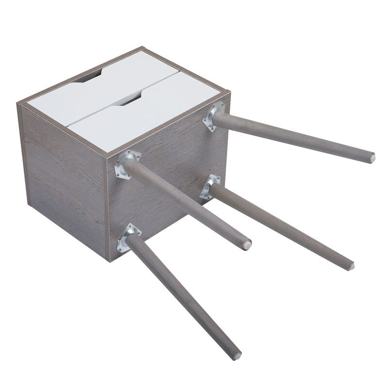 Streamdale Gray 2-Drawer Bedside Tables (Set of 2)
