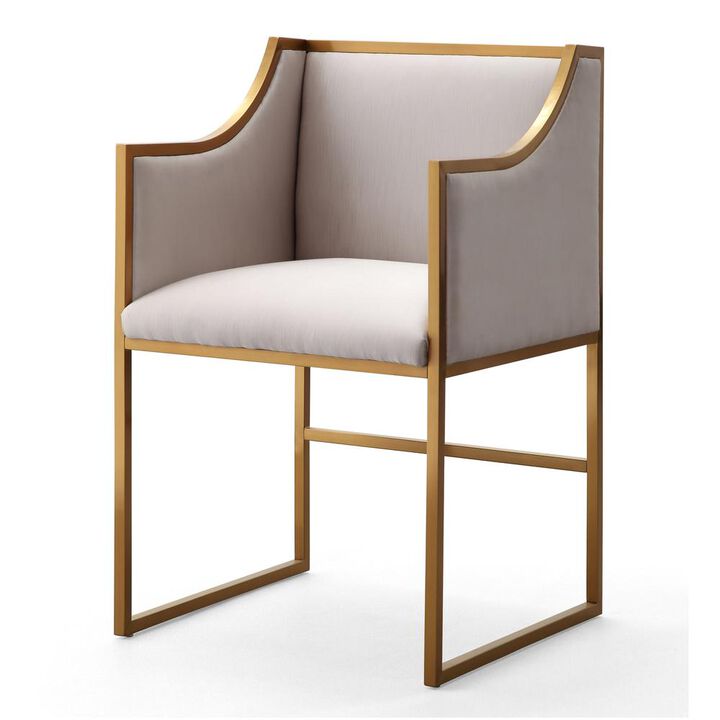 Belen Kox Versatile Cream Velvet Gold Chair, Belen Kox