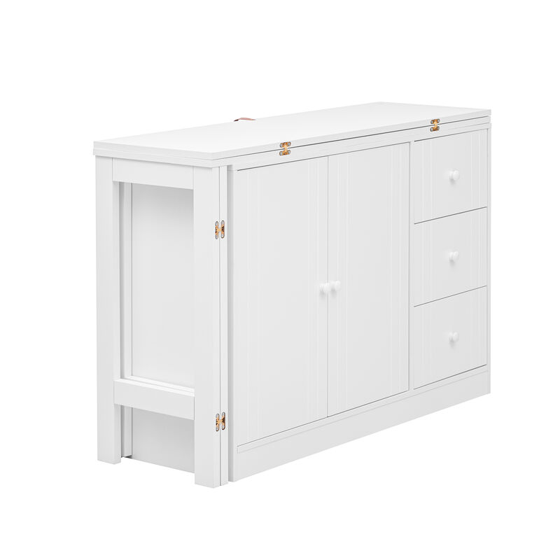 Merax Sideboard Cabinet with Adjustable Pull-Out Top