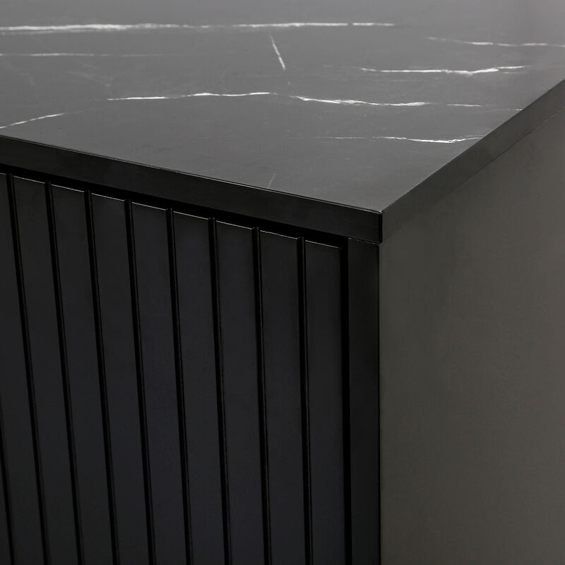 Merax Modern Metal Handles Sideboard Kitchen Cabinet