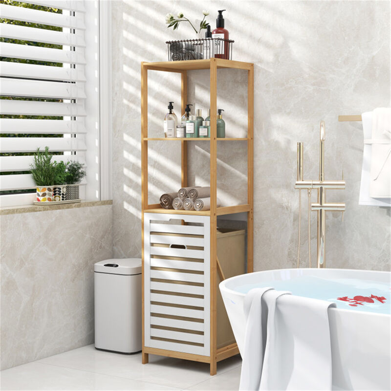 Space-Saving Bathroom Rack with Multiple Shelves for Extra Storage