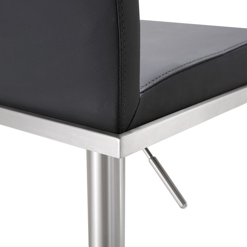 Amalfi White Performance Vegan Leather Adjustable Stool