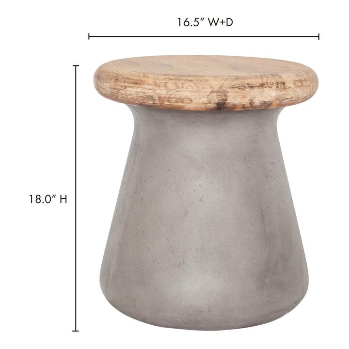 Moe’s Earthstar Outdoor Stool Dark Grey