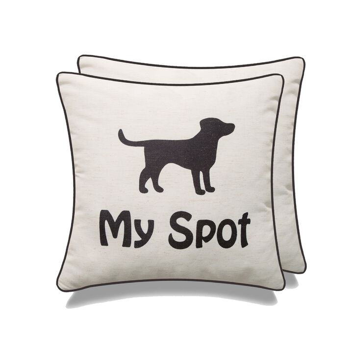 Home and Dog throw pillow - set of 2