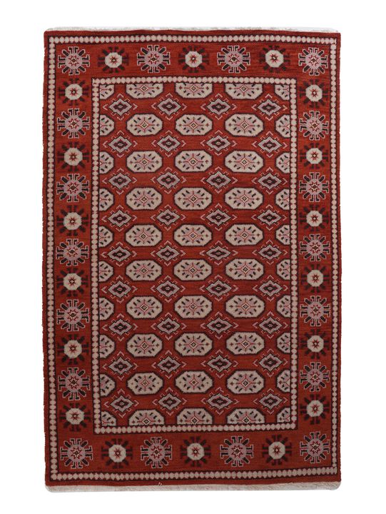 RUGSOTIC CARPETS HAND KNOTTED WOOL & SILK ECO-FRIENDLY ORIENTAL AREA RUGS  - 9'x12', Rectangle Shape, Multicolor Color, Classic Oriental Traditional , Low Pile Handmade Area Rugs (AF0119)