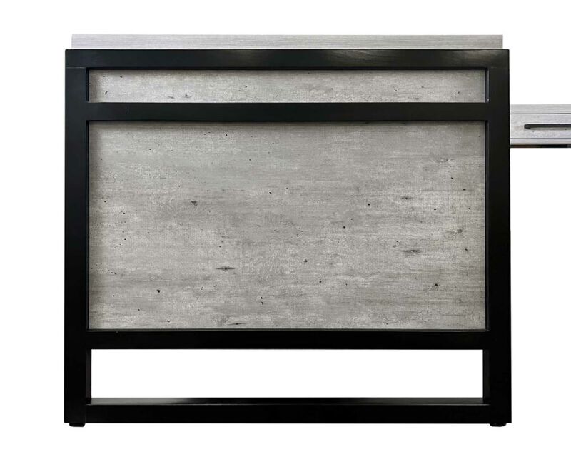 Mason Open L-desk and Writing Table in Grey