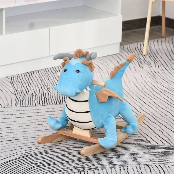 Baby Rocking Horse for Toddlers 18-36 Months, Plush Toy with Cushioned Seat