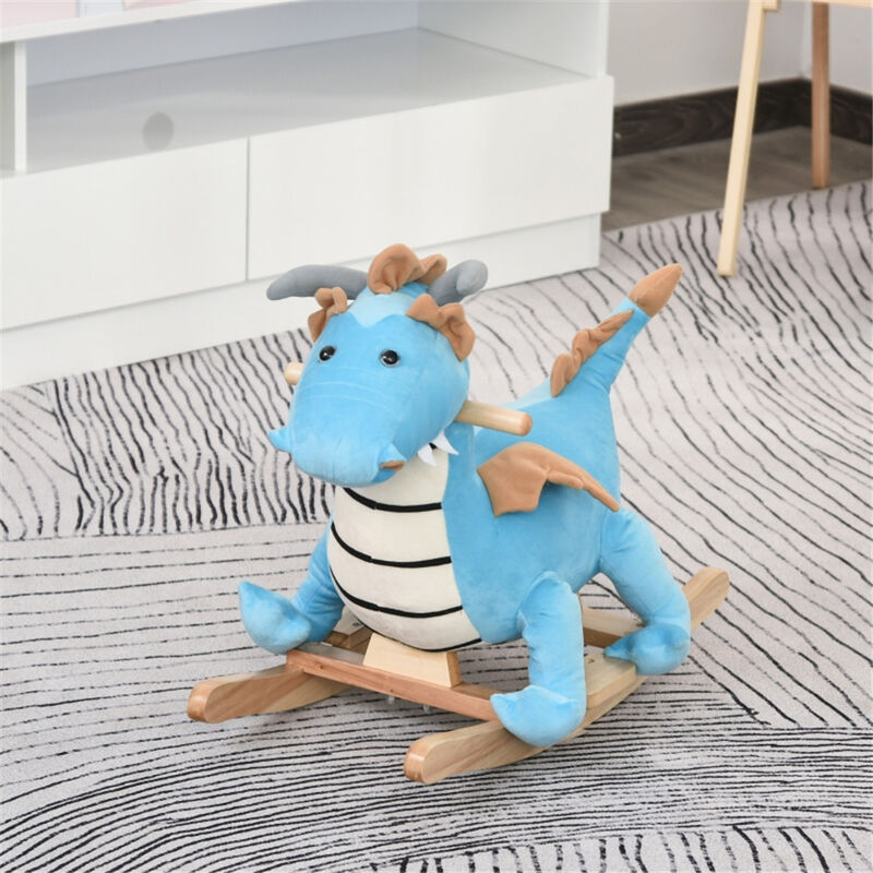 Baby Rocking Horse for Toddlers 18-36 Months, Plush Toy with Cushioned Seat