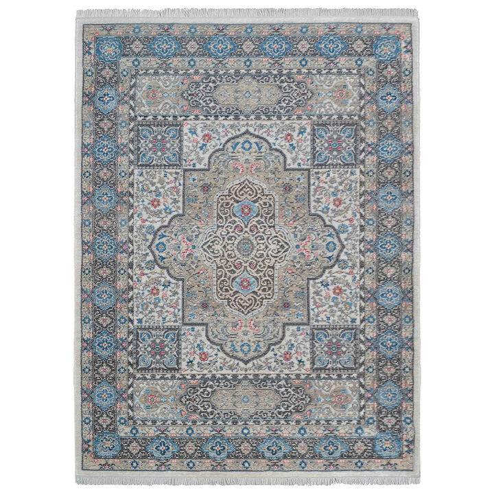 RUGSOTIC CARPETS MACHINE MADE POLYESTER AREA RUGS  - 9'x12', Rectangle Shape, Multicolor Color, Classic Oriental Traditional  Design, Low Pile Machine Made Area Rugs (M00099)