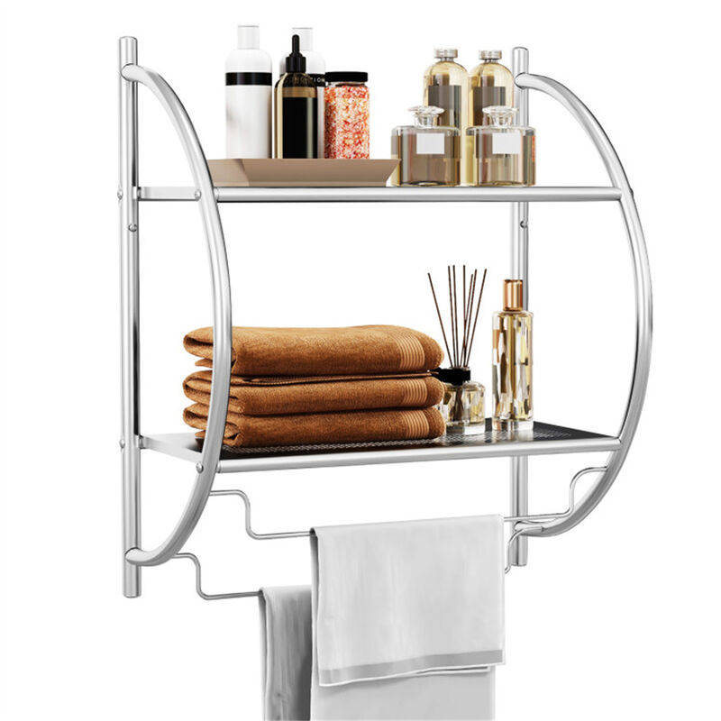 Wall Mounted Bathroom Towel Rack for Storage and Organization