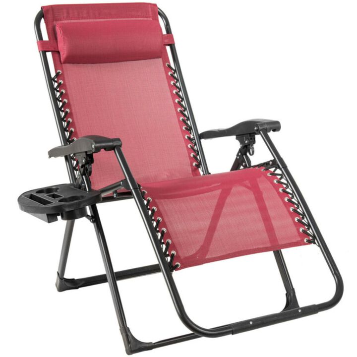 Hivvago Oversize Lounge Chair Patio Heavy Duty Folding Recliner