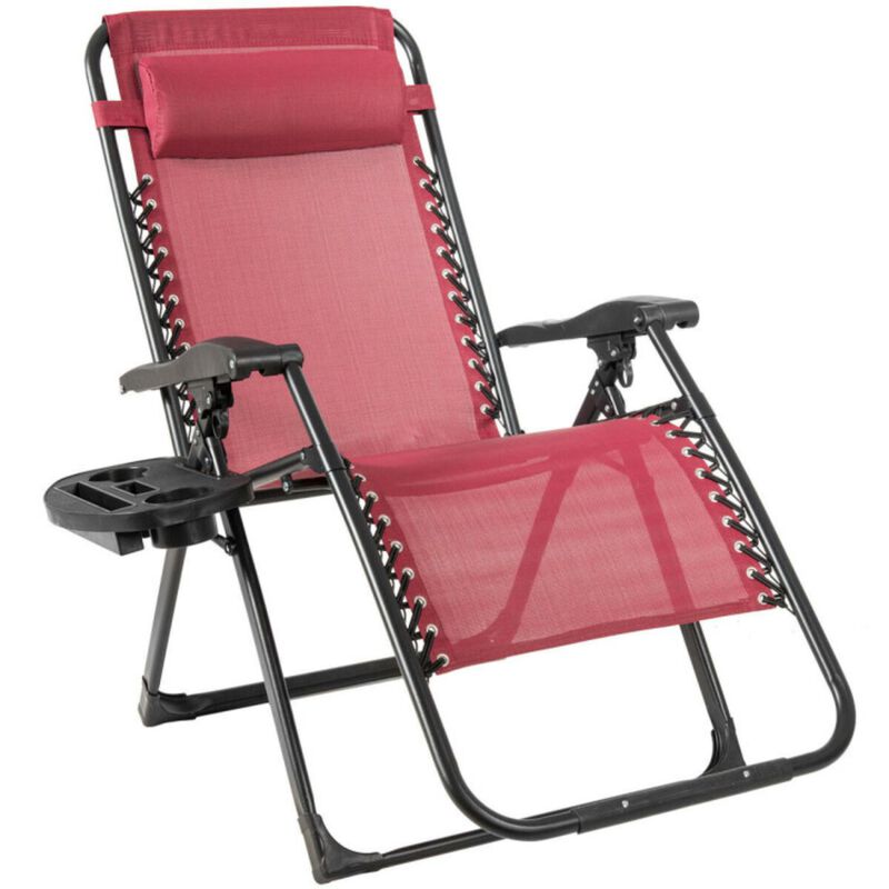 Hivvago Oversize Lounge Chair Patio Heavy Duty Folding Recliner