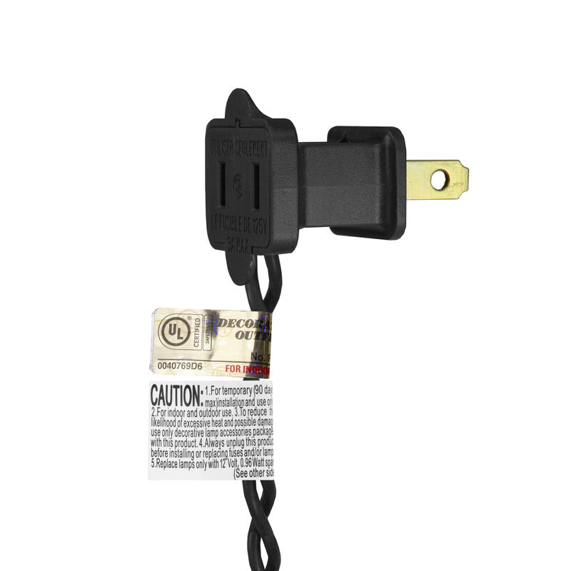 25 Count Warm White LED C9 Christmas Lights  16 ft Black Wire