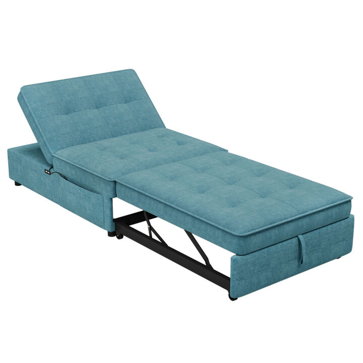 Merax Folding Ottoman Bed  Sofa Bed  with USB