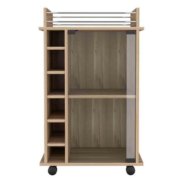 Bar Cart Baltimore, Living Room, Light Oak