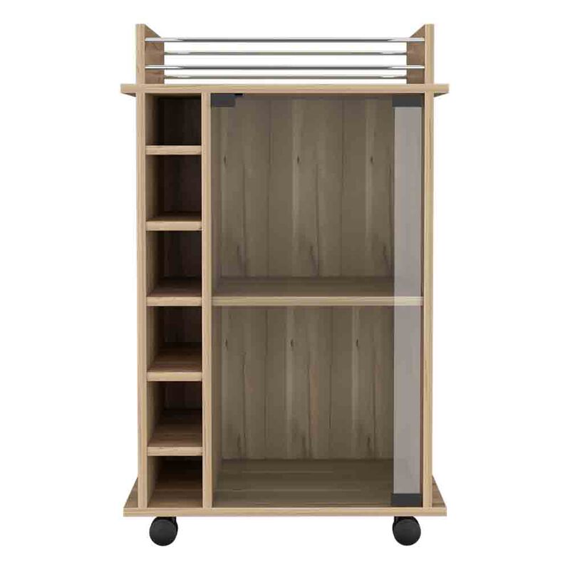 Bar Cart Baltimore, Living Room, Light Oak