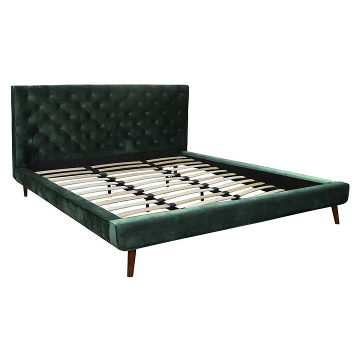 Ashcroft Furniture Co Dillon Queen Velvet Platform Bed
