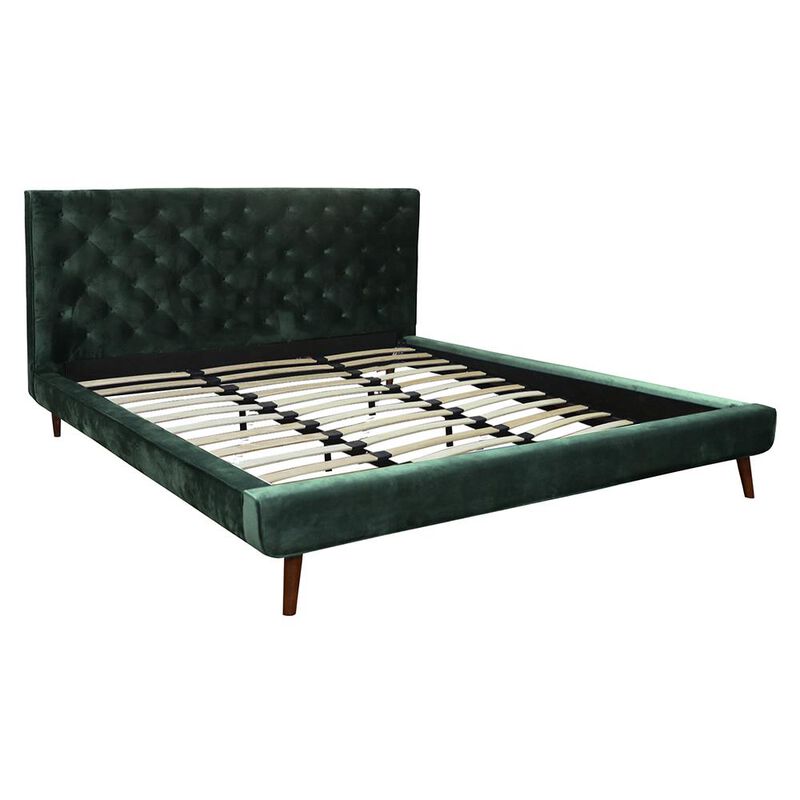 Ashcroft Furniture Co Dillon Queen Velvet Platform Bed