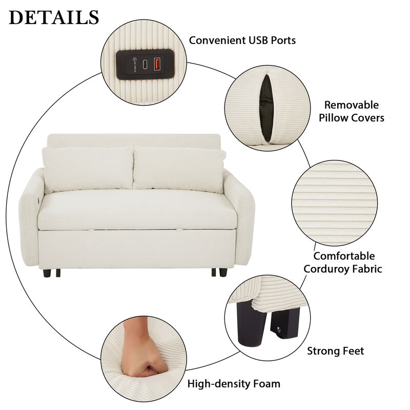 Merax Pull-out Sofa Bed Convertible Couch