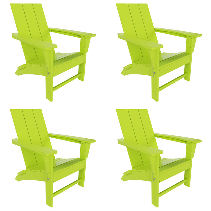 WestinTrends Modern Folding Adirondack Chair (Set of 4)
