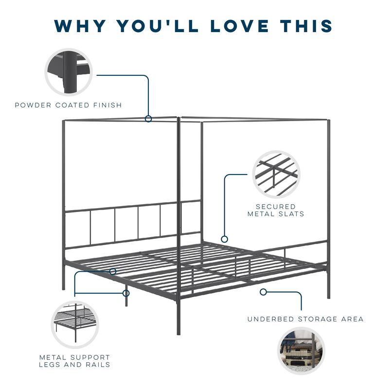 Novogratz Marion Canopy Bed