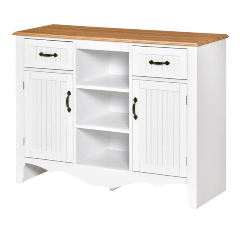Kitchen Sideboard Storage Cabinet with Shelves for Coffee Bar