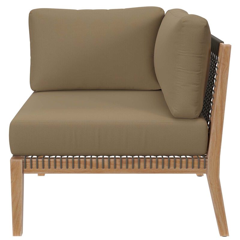 Modway - Clearwater Outdoor Patio Teak Wood Loveseat
