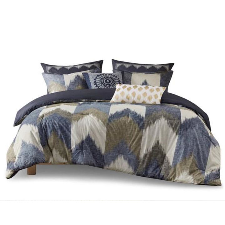 Belen Kox Modern Ikat Chevron Comforter Bedding Set, Belen Kox