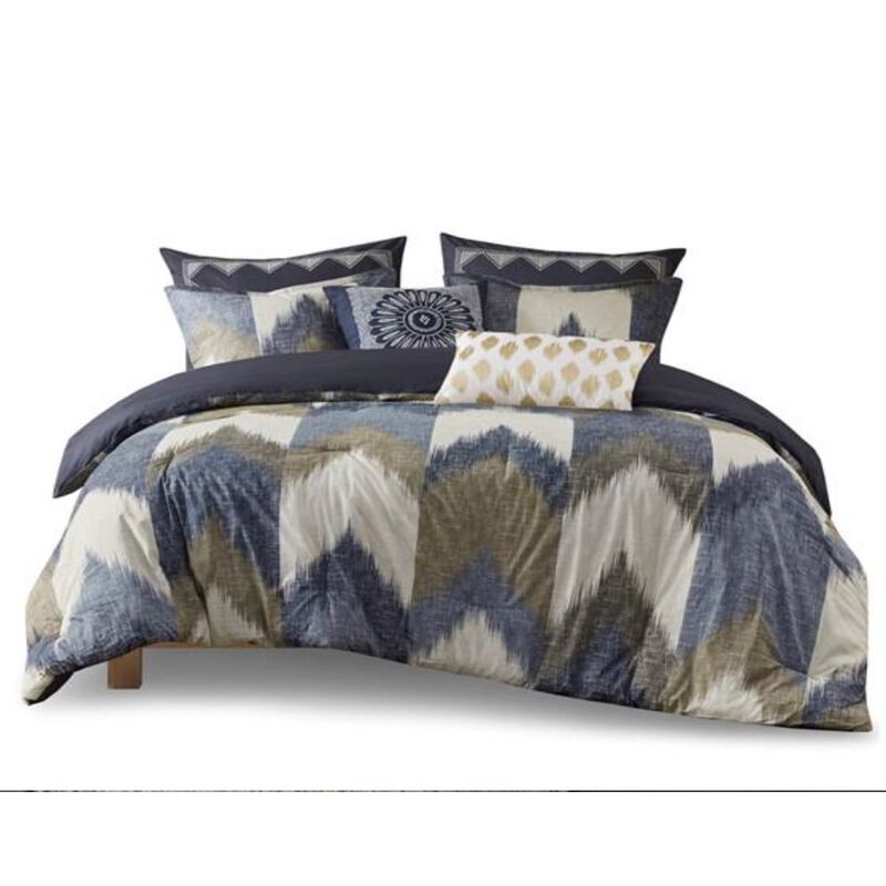Belen Kox Modern Ikat Chevron Comforter Bedding Set, Belen Kox